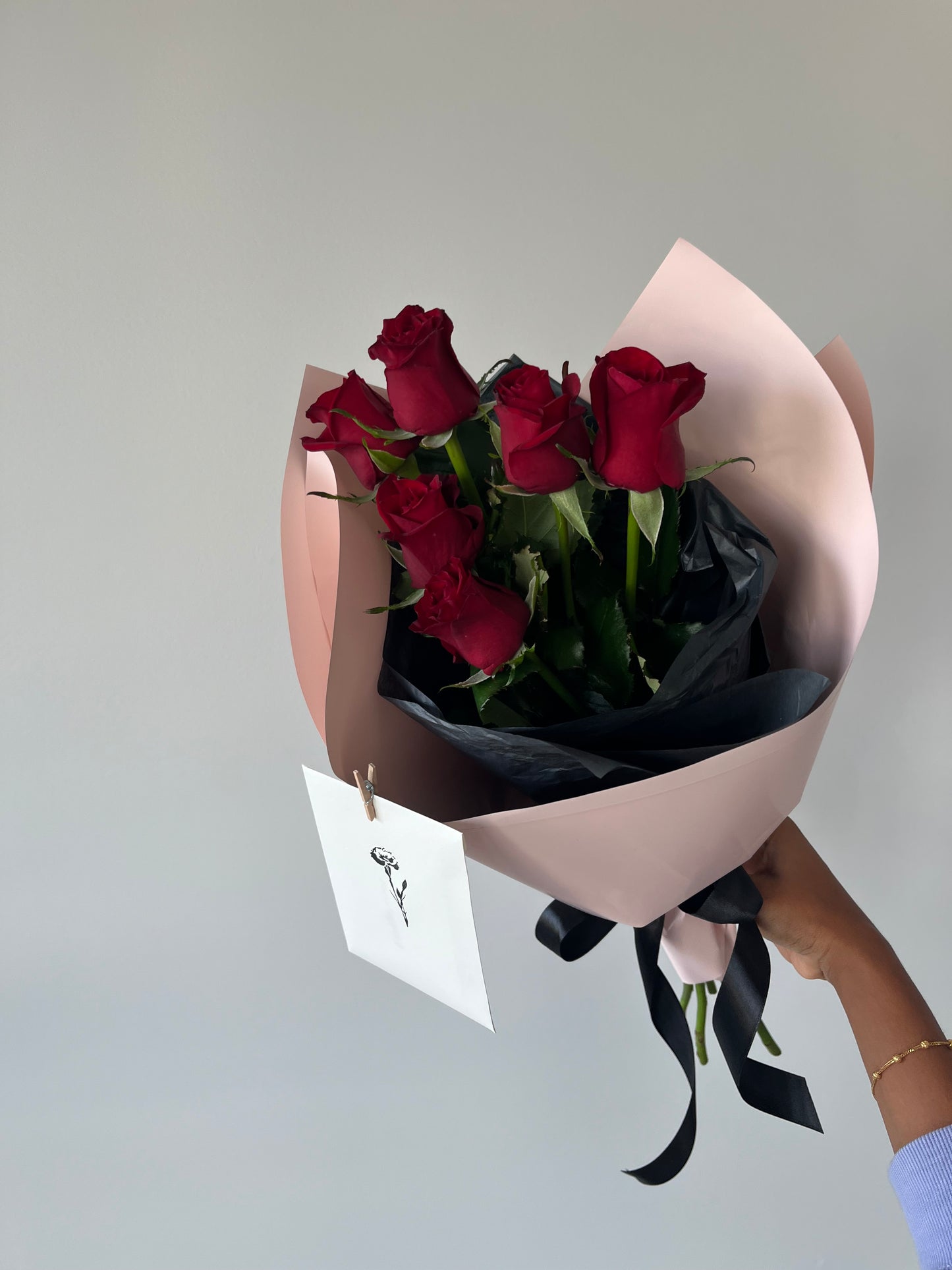 Red Rose Bouquet in Pink