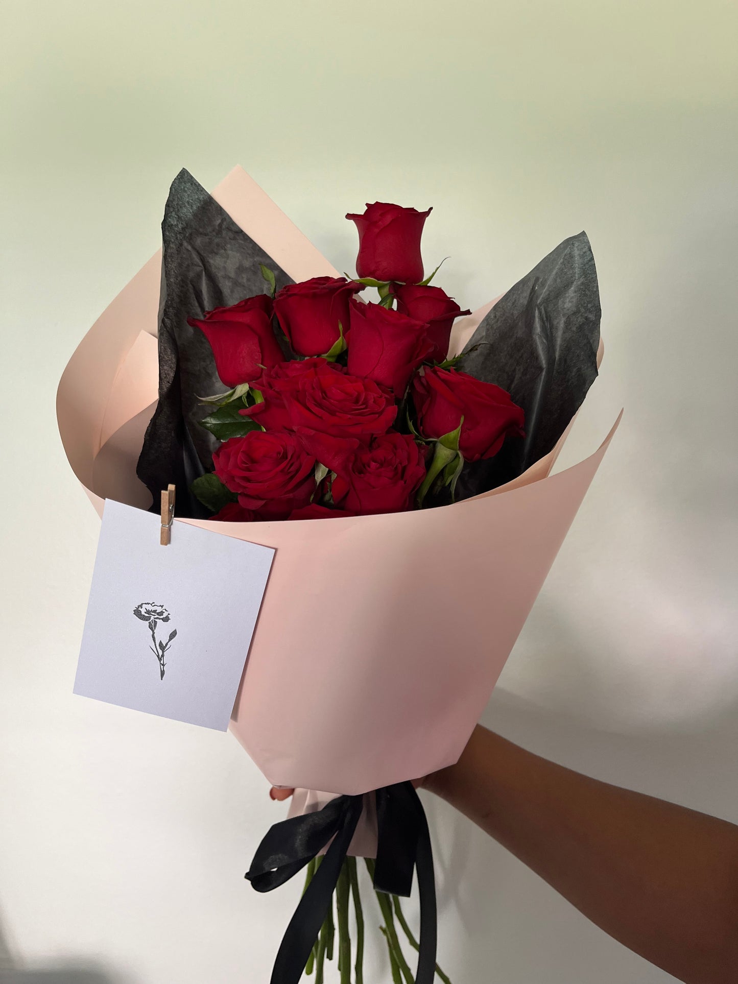 Red Rose Bouquet in Pink