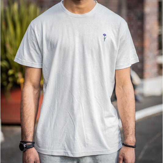 Cloud Embroidered Hemp Tee
